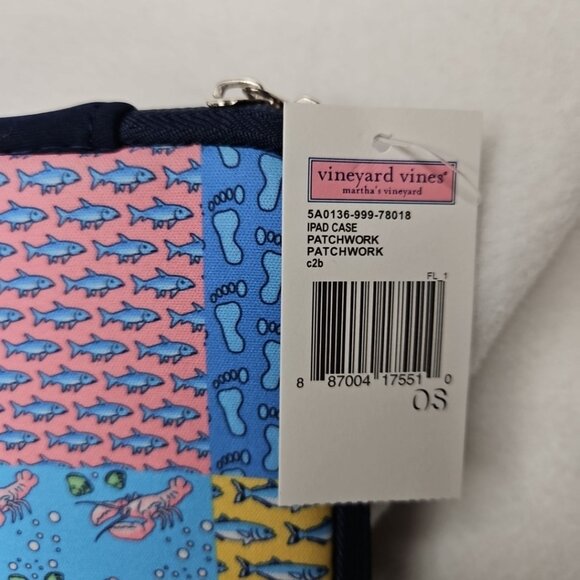 Vineyard Vines Patchwork Ipad Kindle Tablet Case Cover Travel Preppy Lobster - Picture 7 of 15